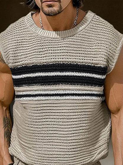 Trendy Knit Tank Top Shorts Set