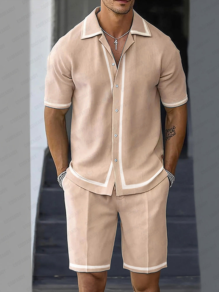 Versatile Comfort Fit Shirt Shorts Set