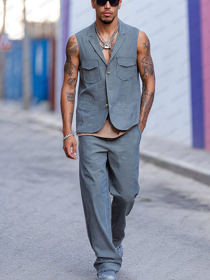 Trendy Timeless Suit Vest Pants Set