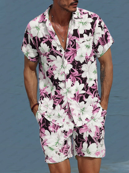 Beach Vibes Floral Print Shirt Set