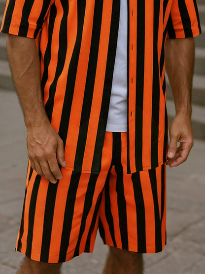 Stylish Eye Catching Stripe Matching Set