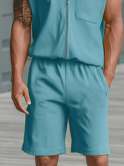 Quality Stripe Textured Matching Set