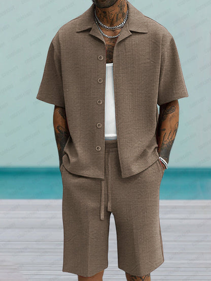 Comfortable Fit Shirt Shorts Set