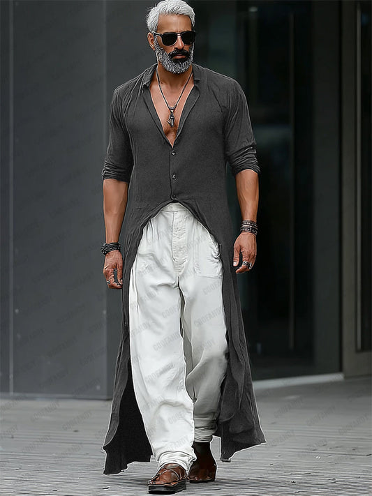 Minimalist Streetwear Fashion Longline Shirt