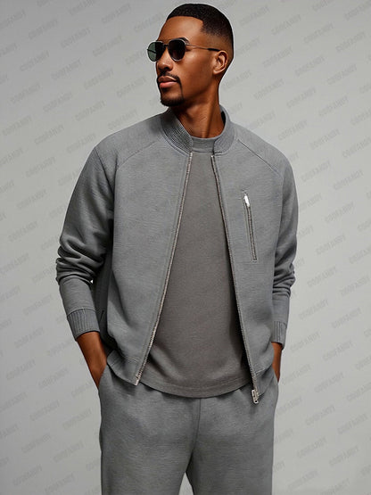 Athleisure Comfort Raglan Sleeve Jacket Set