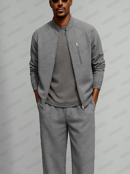 Athleisure Comfort Raglan Sleeve Jacket Set