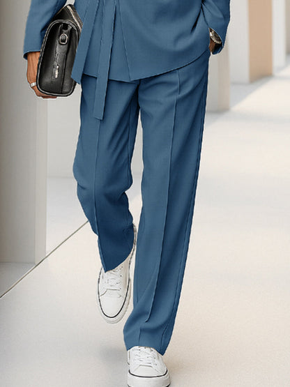 Trendy Urban Shoulder Pad Thin Suit Set