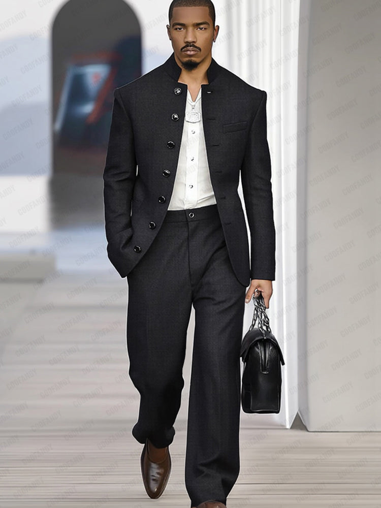 Elegant Vintage-Inspired Thin Suit Set