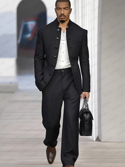 Elegant Vintage-Inspired Thin Suit Set