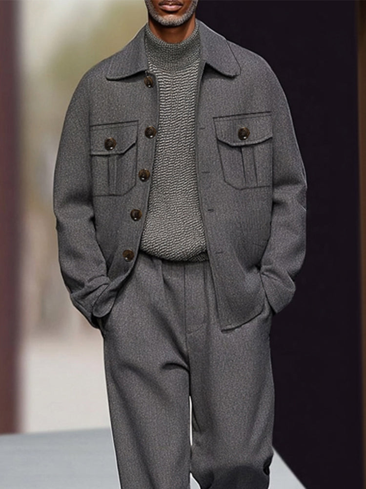 Refined Leisure Jacket Pants Set