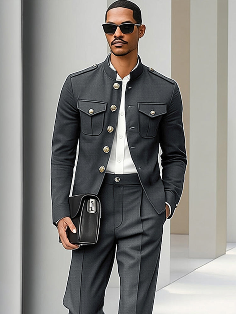 Modern Utility Cargo Thin Jacket Pants Set