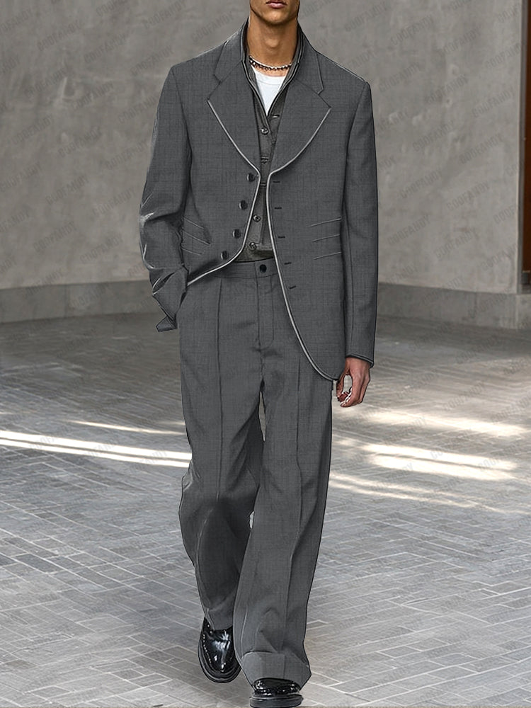 Modern Relaxed Fit Suit Set