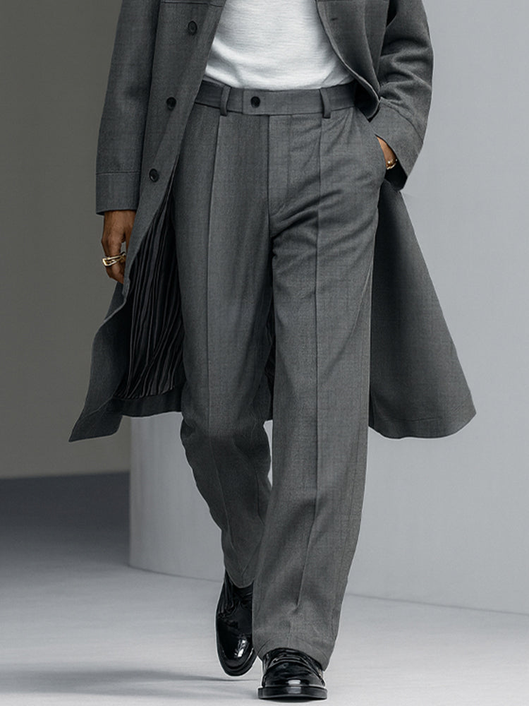 Quiet Luxury Style Thin Trench Coat Pants Set