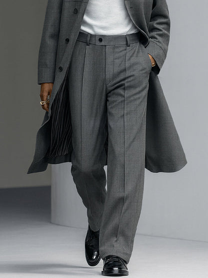 Quiet Luxury Style Thin Trench Coat Pants Set