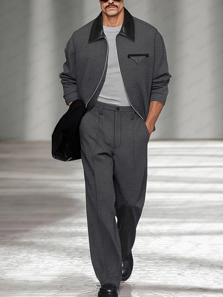 Vintage Style Jacket Pants Set