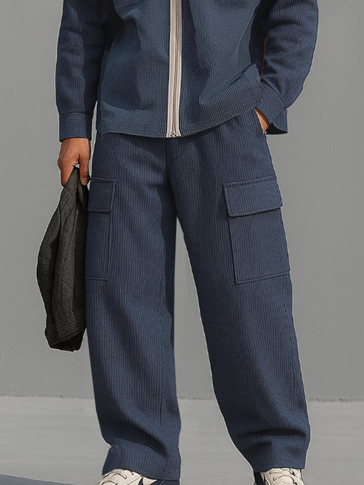 Utility Color Block Corduroy Matching Set