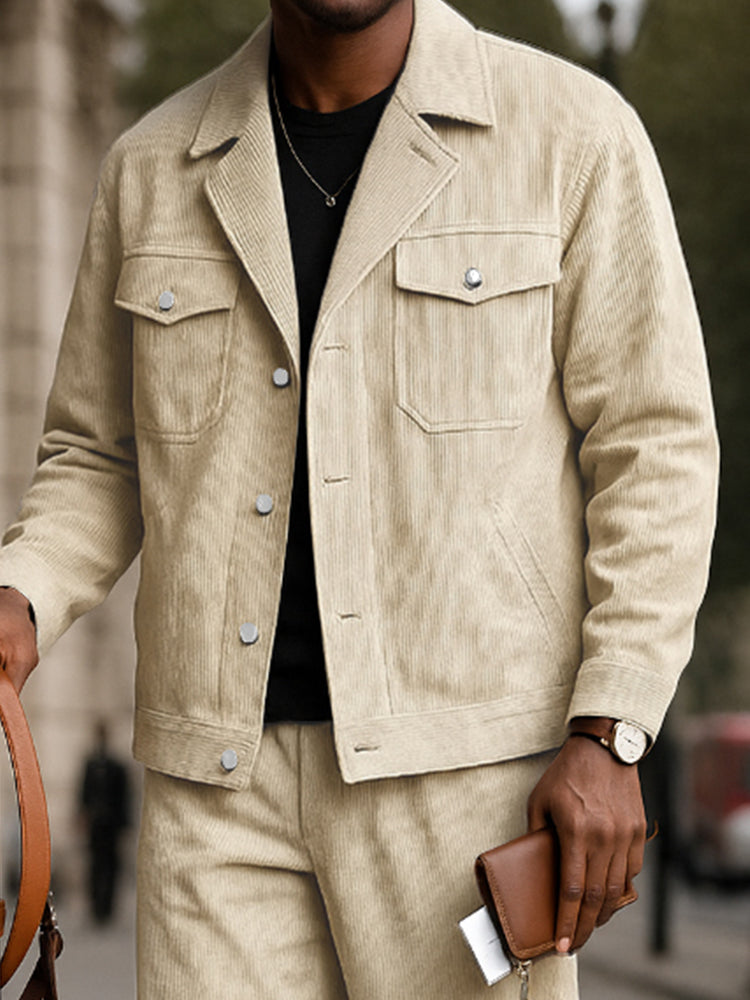 Travel Essential Corduroy Matching Set