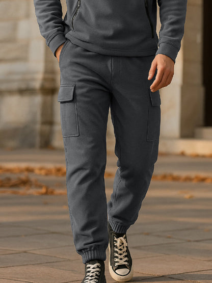 Comfort Fleece Zip Pockets Tracksuit Set