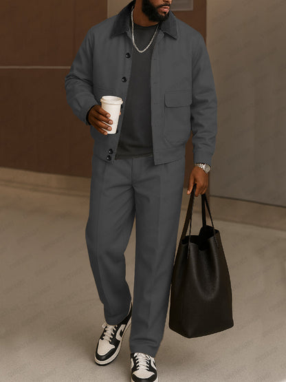 Smart Casual Versatile Jacket Pants Set