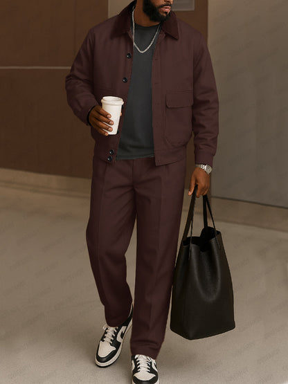 Smart Casual Versatile Jacket Pants Set