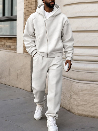Diagonal Zipper Design Athleisure Set