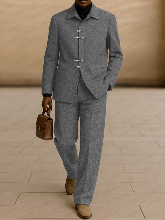 Modern Fit Tweed Blazer Pants Set