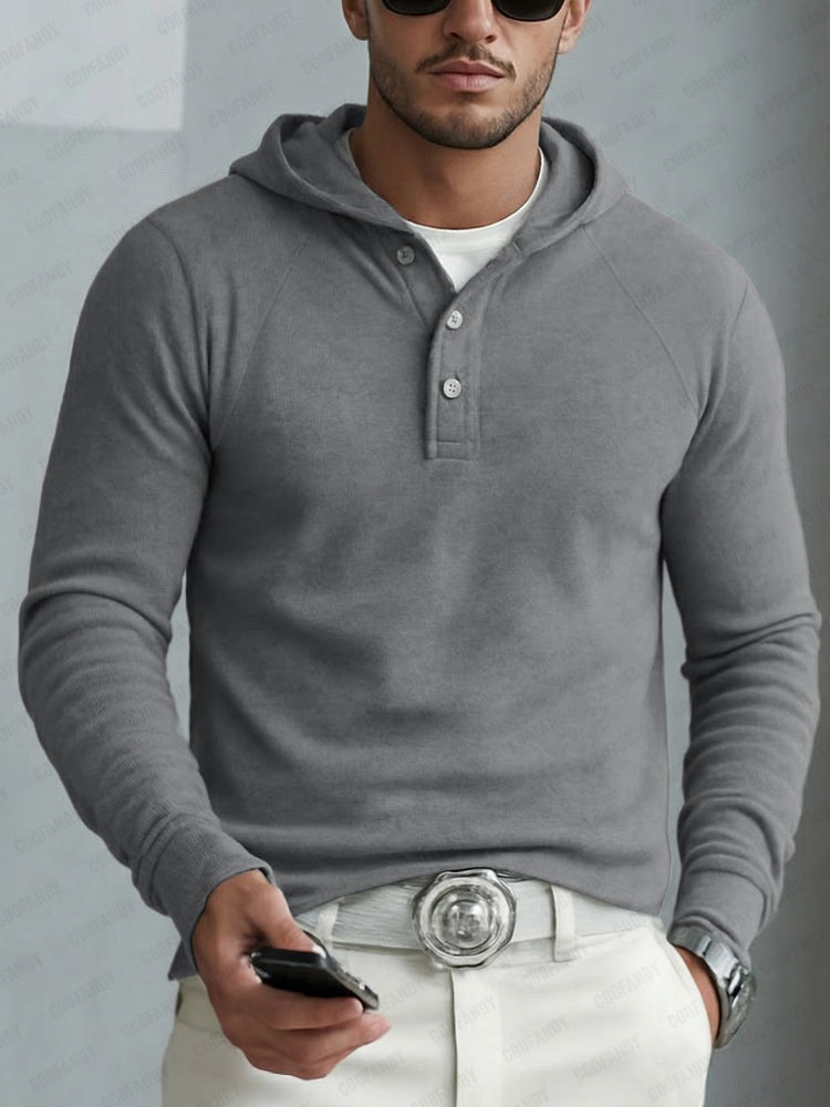 Timeless Design Half-Button Hoodie