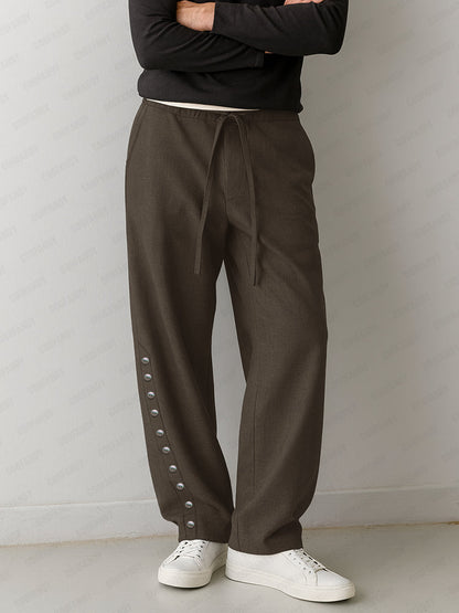 Unique Decorative Shell Buttons Pants