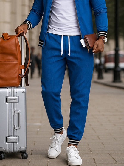 Athletic Stripe Detail Jacket and Pants Set