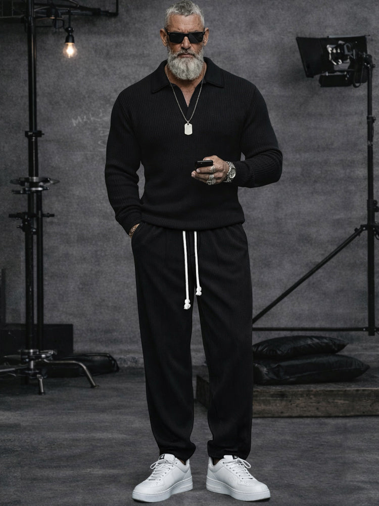 Urban Casual Textured Knit 2-Piece Set