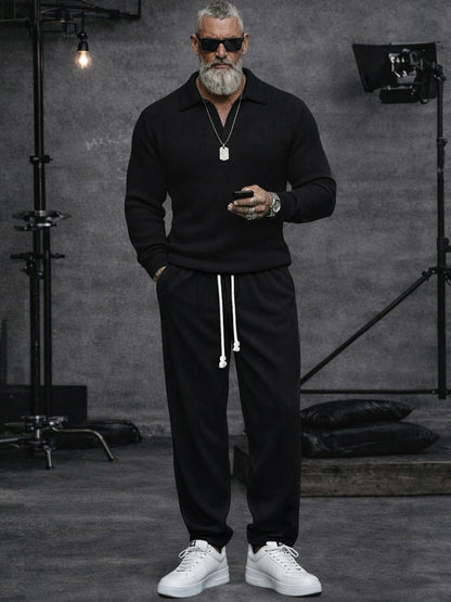 Urban Casual Textured Knit 2-Piece Set