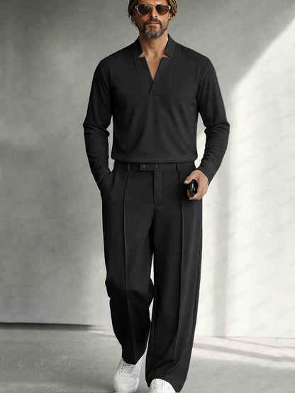 Semi Formal V-neck Top and Pants Set