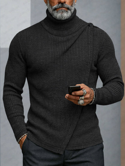 Stylish Designer Turtleneck Knit Top