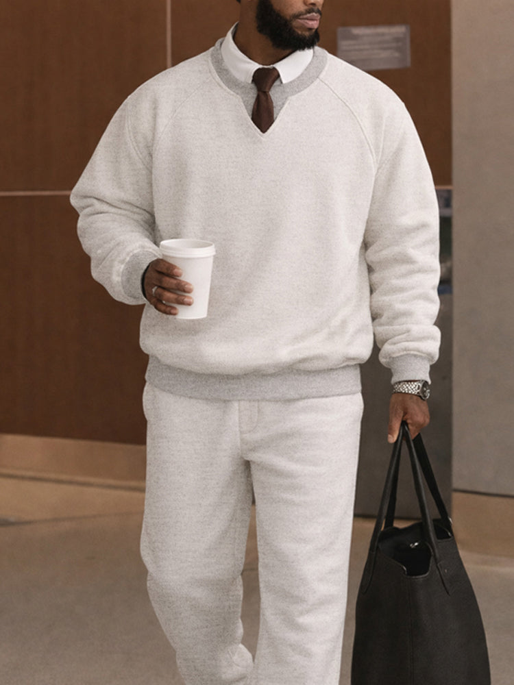 Urban Casual Sweatshirt Pants Set