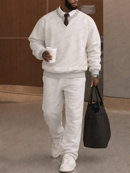 Urban Casual Sweatshirt Pants Set