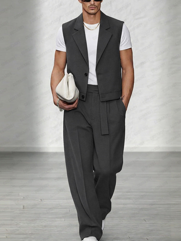 Smart Casual Vest and Pants Set