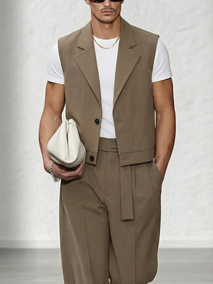 Smart Casual Vest and Pants Set