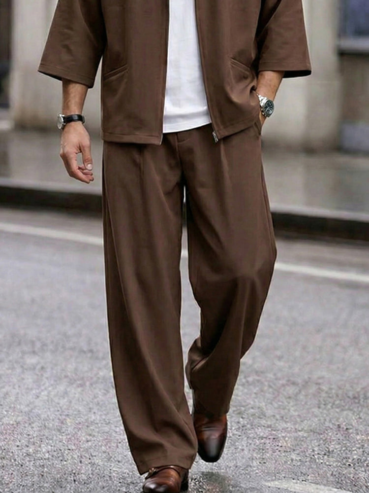 Modern Minimal 3/4 Sleeve Shirt Pants Set