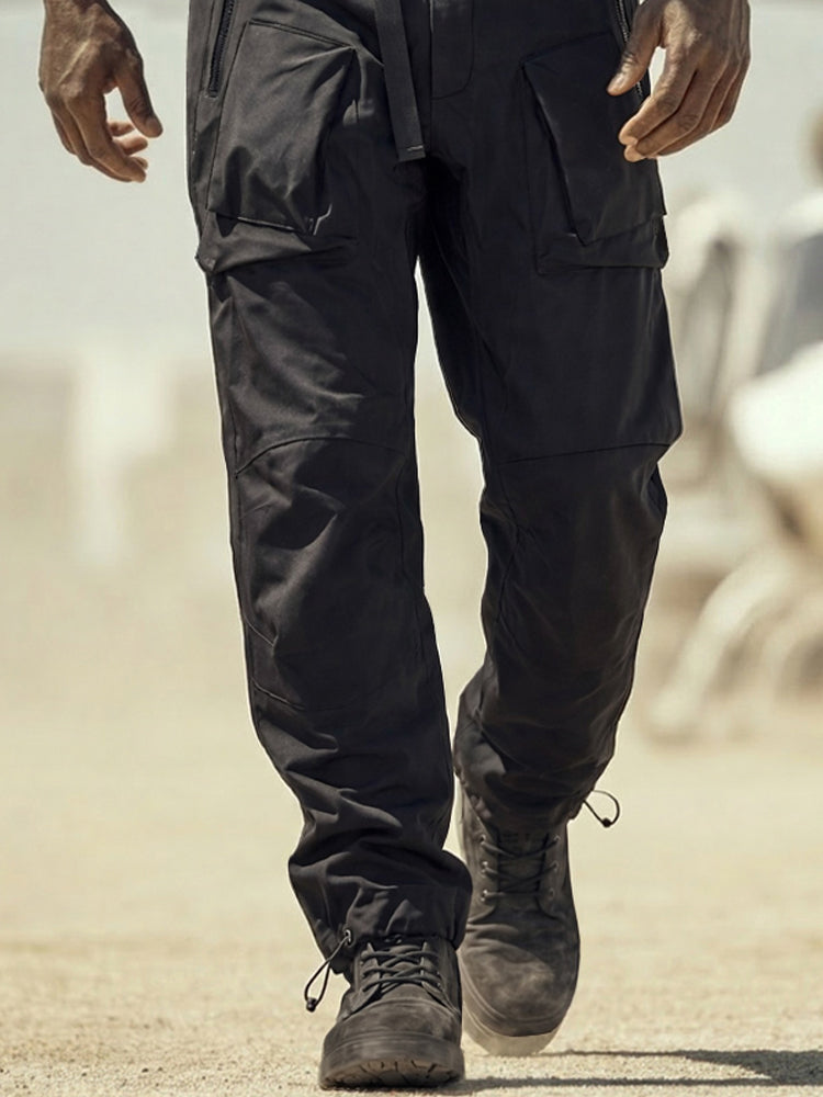 Utiliity Zip Pockets Cotton Cargo Pants