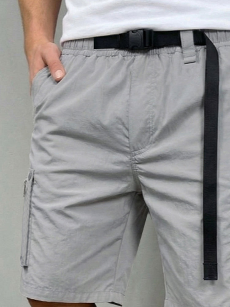 Casual Functional Summer Cargo Shorts with Belt