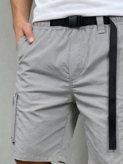 Casual Functional Summer Cargo Shorts with Belt