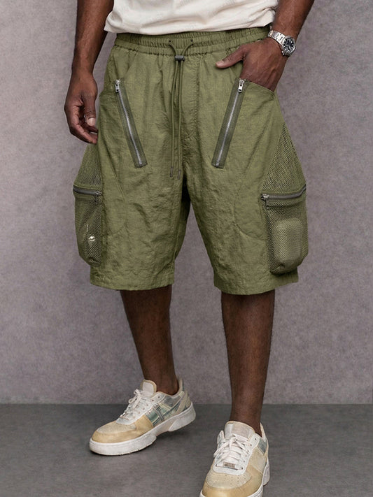 Utility Breathable Mesh Pocket Cargo Shorts