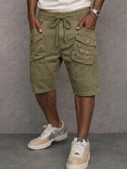 Utility Multi-Pocket 100% Cotton Cargo Shorts