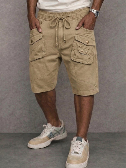 Utility Multi-Pocket 100% Cotton Cargo Shorts