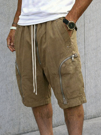 Utility Casual Cotton Drawstring Cargo Shorts