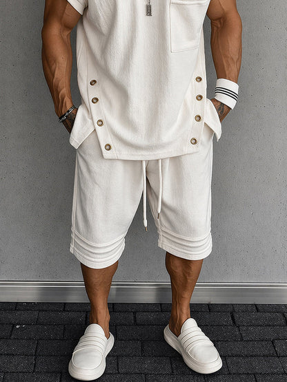 Summer Streetwear Tank Top and Shorts Set
