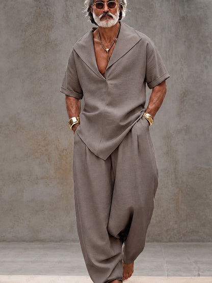 Casual Minimalist Loose Fit Matching Set