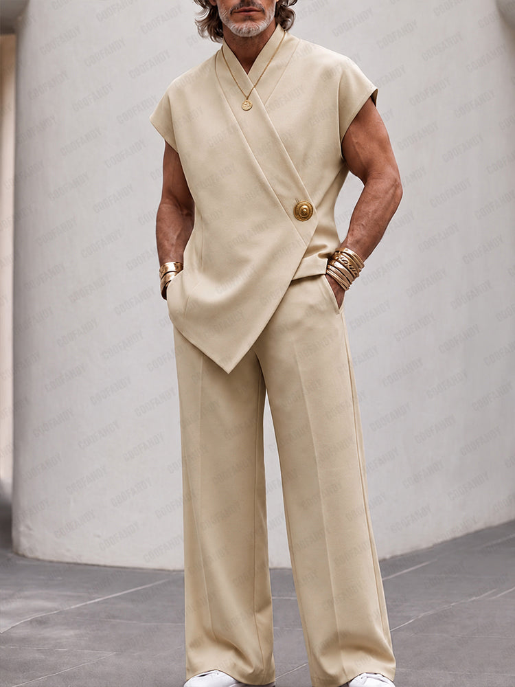 Effortless Luxe Sleeveless Top Pants Set
