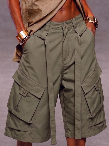 Utility Multi-Pocket Techwear Cargo Shorts
