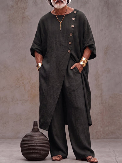 Boho Artistic Cotton Loose Fit Matching Set